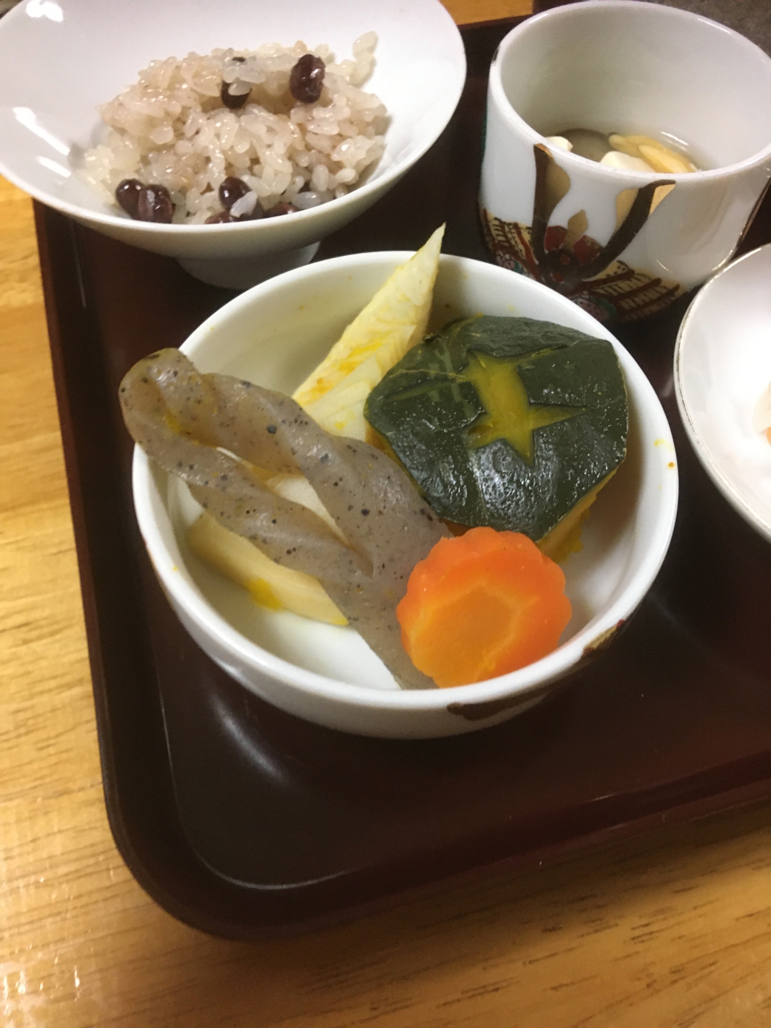 お食い初めに！たけのことかぼちゃの煮物