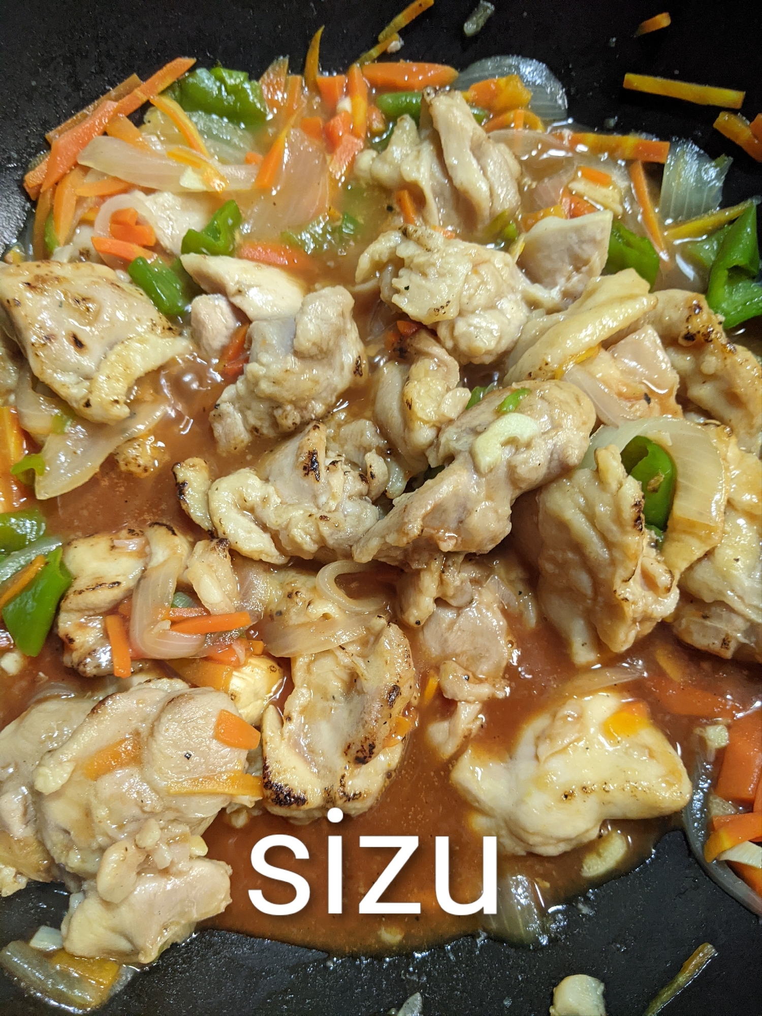 鶏肉と野菜のケチャマヨ炒め