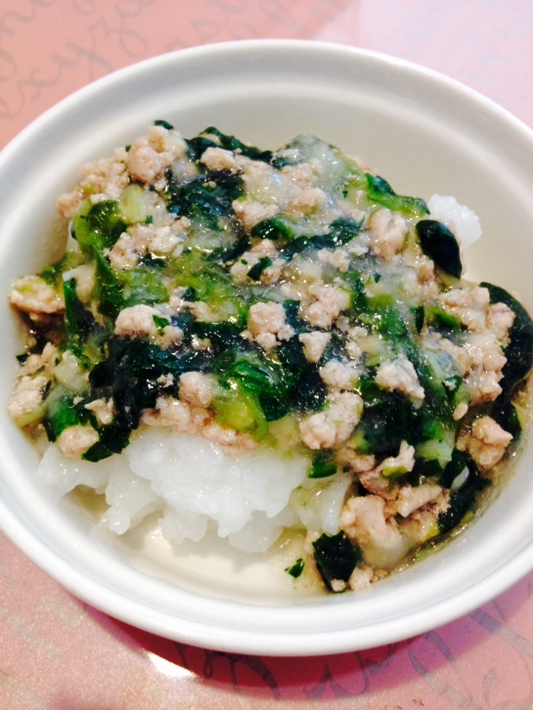 離乳食後期 ひき肉と野菜のあんかけご飯