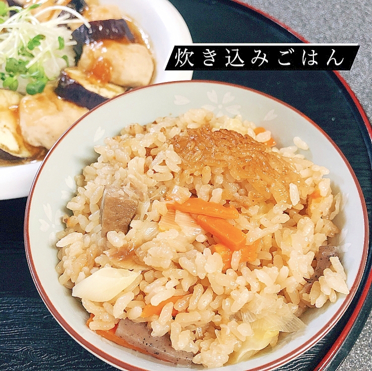 豚の角煮の煮汁で!絶品炊き込みごはん