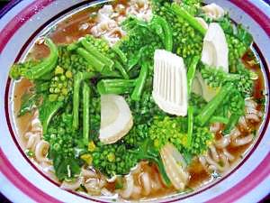 菜の花とタケノコのラーメン*+*+*+*+*+*+