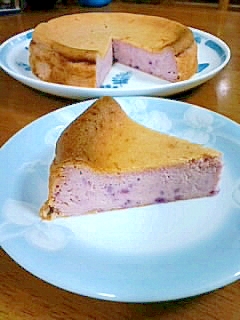 紫芋のベイクドチーズケーキ