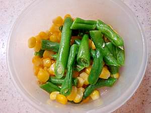 お弁当レシピ 冷凍インゲンとコーンのバター炒め レシピ 作り方 By Shimo9756 楽天レシピ