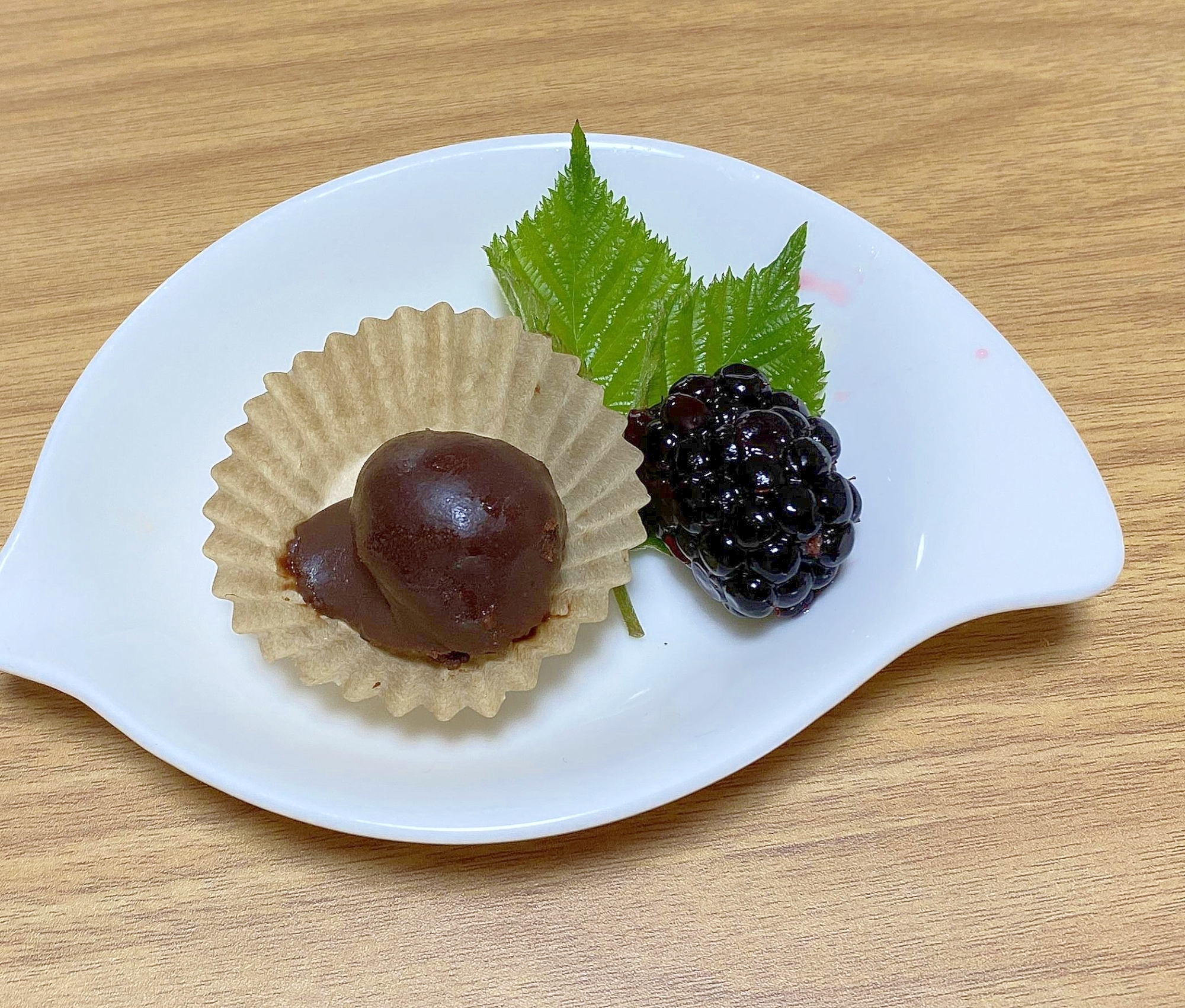 お庭の収穫で、ブラックベリーチョコレート