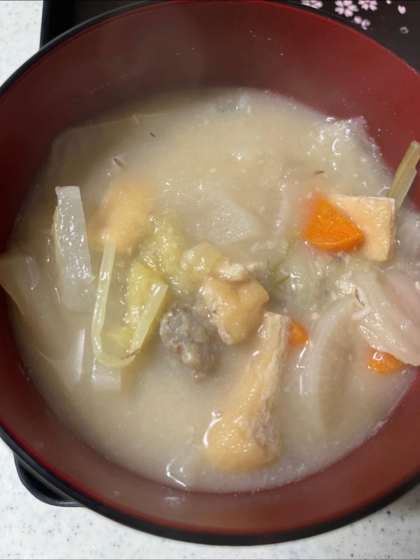 おじゃが＆あぶらげのお味噌汁