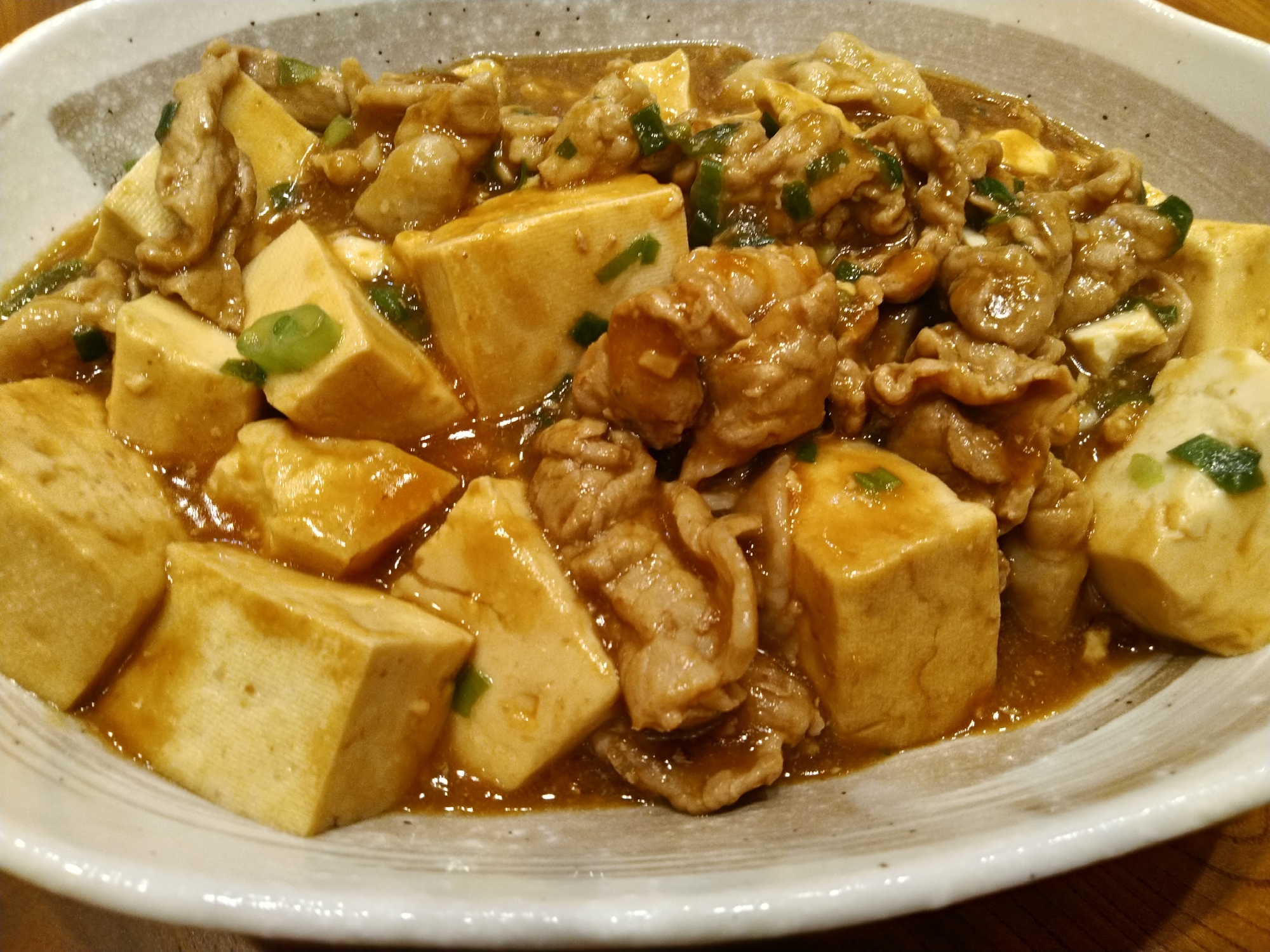 ご飯がススム！中華風肉豆腐あんかけ