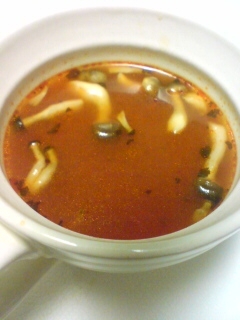 パスタ用トマトソースのしめじスープ