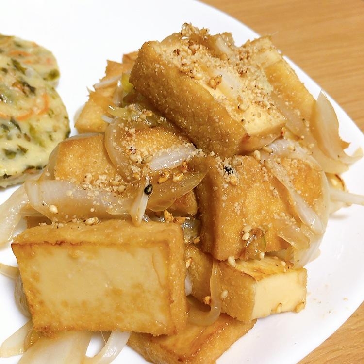 厚揚げのしょうが焼き風★*。