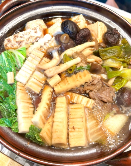 愛知に帰省して角麩ゲット！外の気温は高いのに末端が冷え冷えな私にピッタリな角麩入りすき焼き♪やっぱり美味しかったです♡レシピ有難うございました♪(๑ᴖ◡ᴖ๑)♪