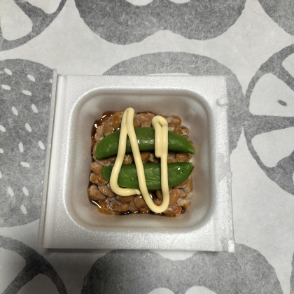 スナップえんどう♪納豆