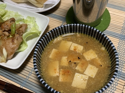 豆腐と玉子の中華スープ
