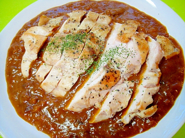 レトルトを使って☆チキンソテーのカレーがけ