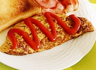 カニタマオムレツ♡