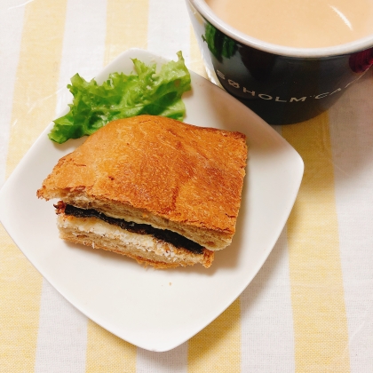 節約！フライパンでハム海苔サンド