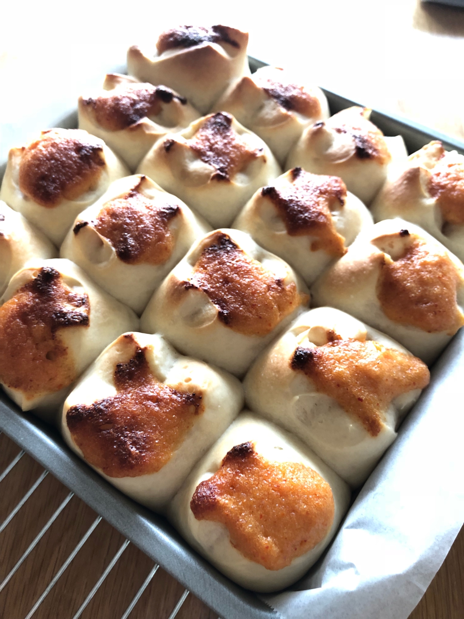 明太子マヨちぎりパン♡HBで生地作り