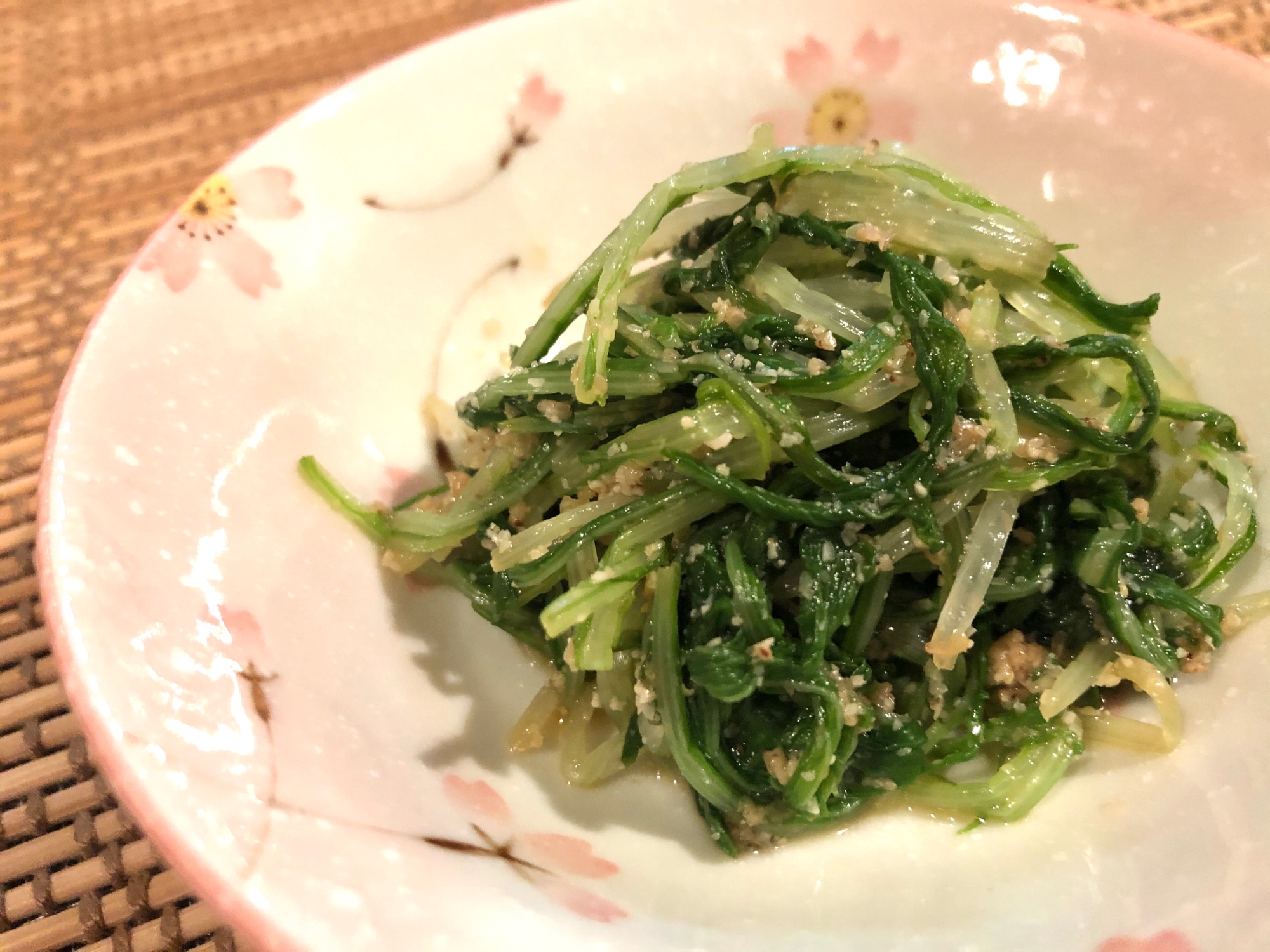 【簡単副菜】水菜の胡麻和え わさび風味