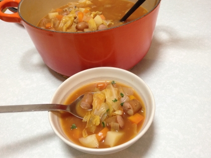 白いクラムチャウダーじゃないあさりのスープが食べたくて、こちらのレシピを見つけました。とっても美味しくて、また作りたいです！！