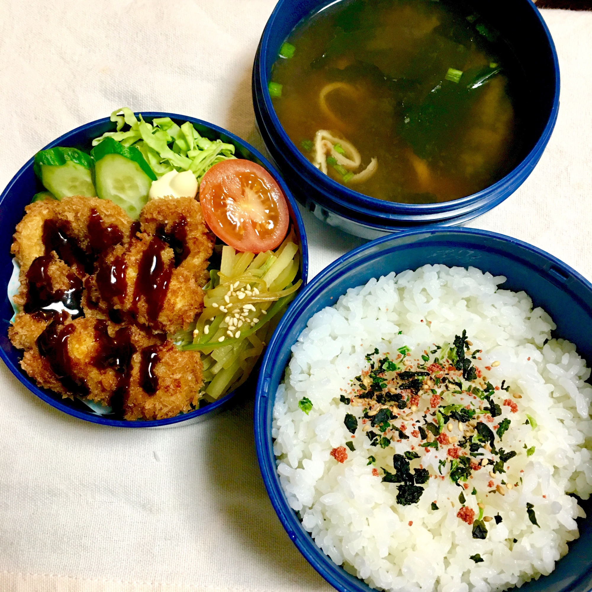 2017.2.9カレーささみカツとブロ金平パパ弁♡