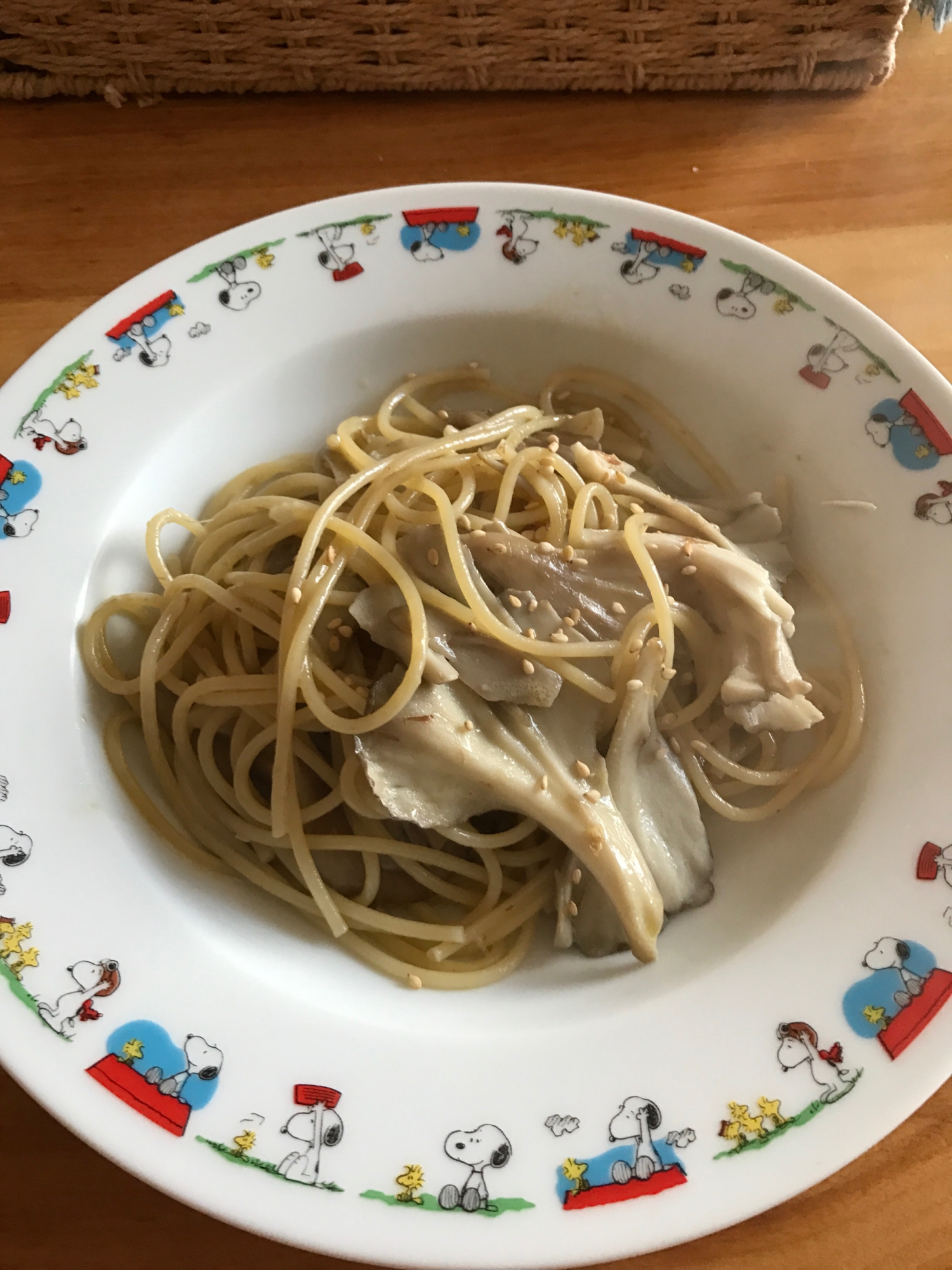 舞茸の鰹節マヨパスタ