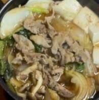 すき焼き（長ネギ・えのき・舞茸・糸こんetc..）