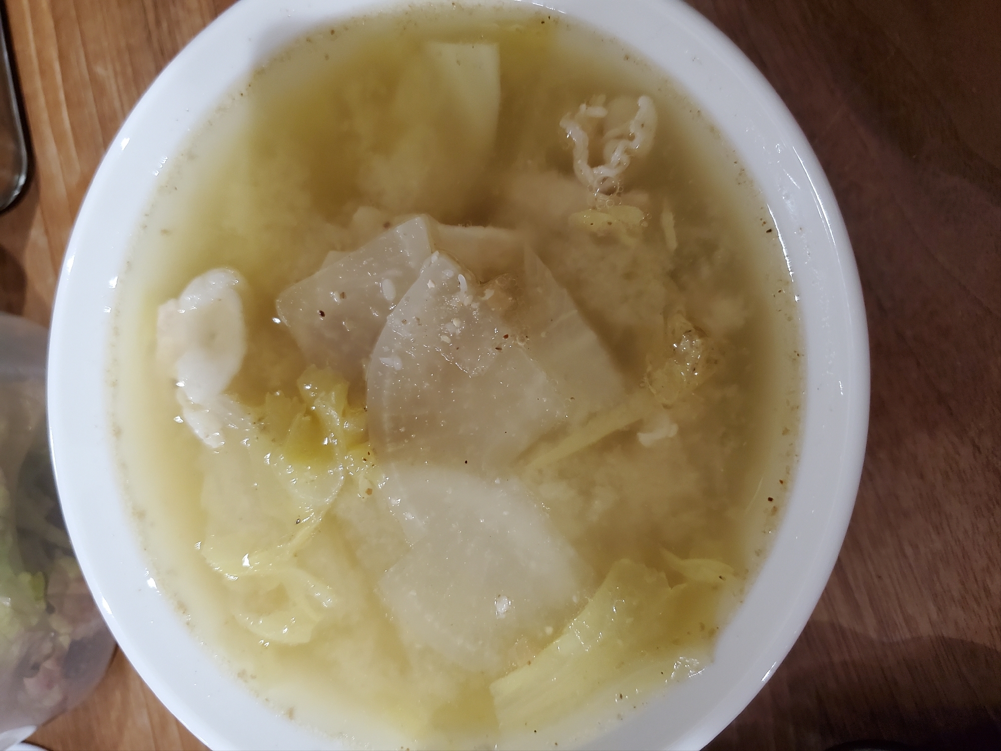 大根、白菜の中華スープ