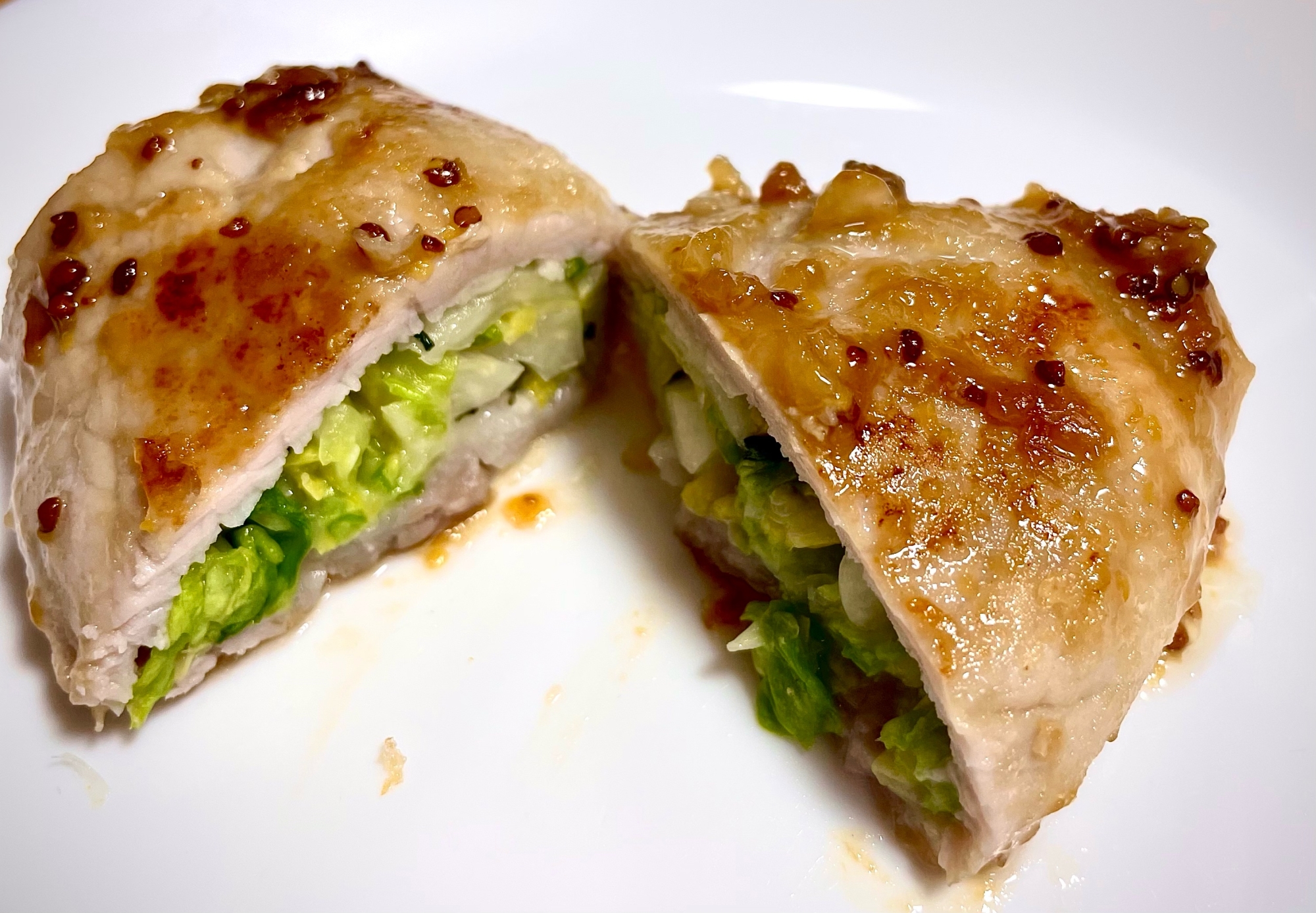 醤油麹で豚肉のキャベツチーズ巻き照り焼き