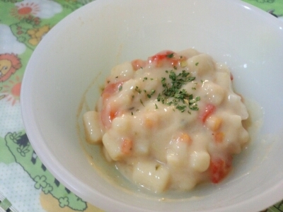 パプリカと鮭のクリームパスタ 離乳食 レシピ 作り方 By まいを 楽天レシピ パプリカと鮭のクリームパスタ 離乳食 レシピ 作り方 By まいを 楽天レシピ