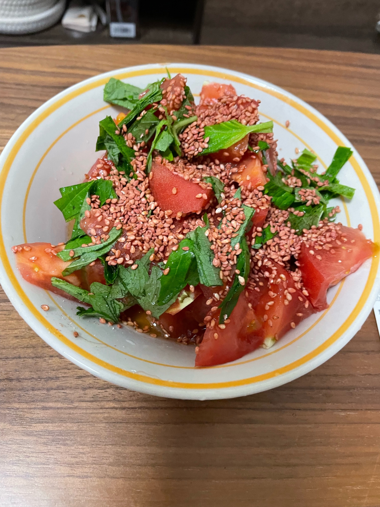 【サラダ】トマトと大葉の簡単サラダ