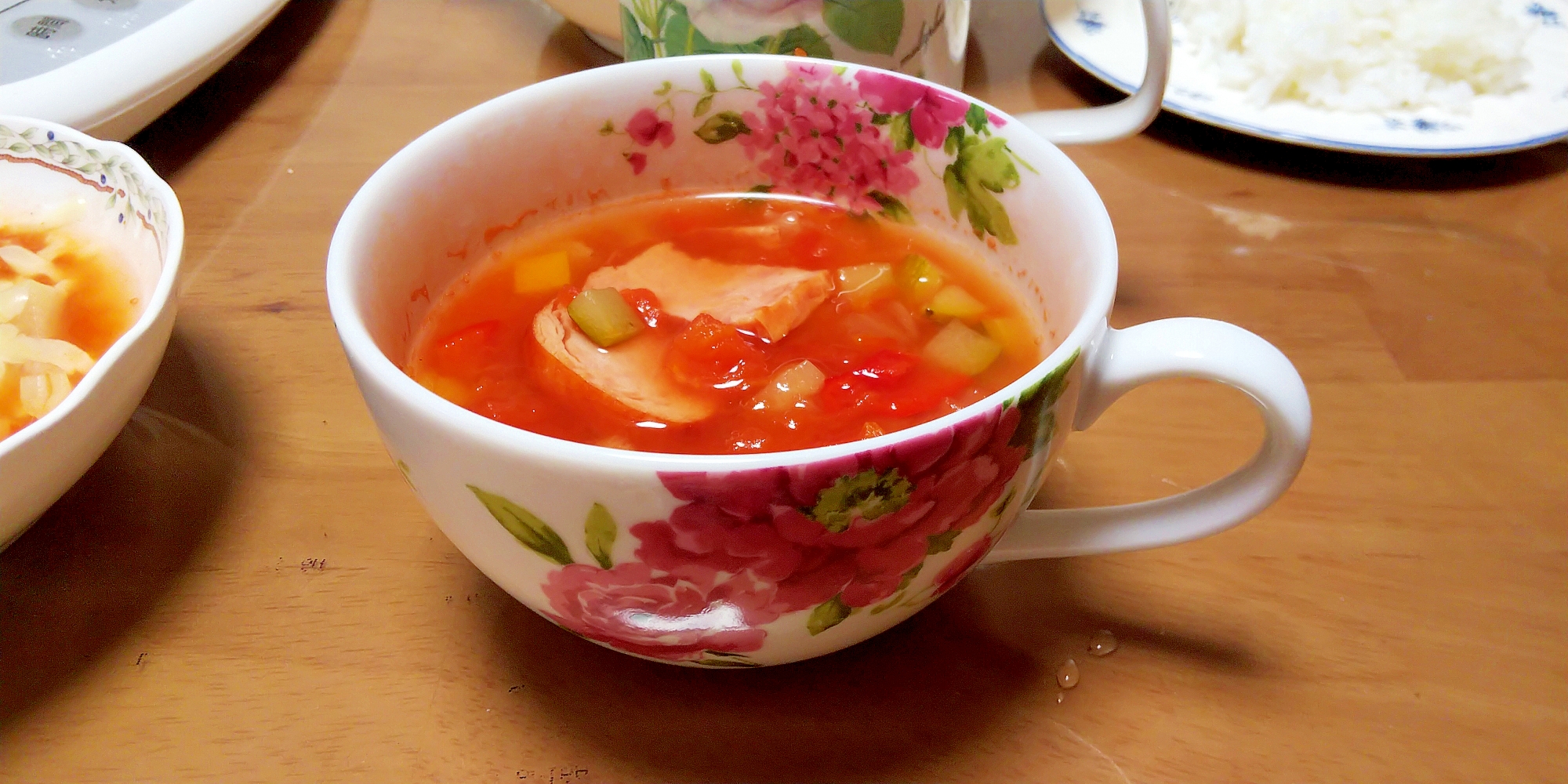焼き豚と大根のトマトスープ
