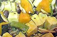 夏野菜と高野豆腐のガーリックコンソメ煮