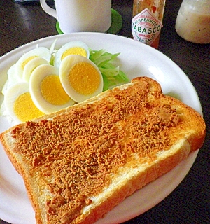 畑のお肉ペーストで栄養いっぱいトースト