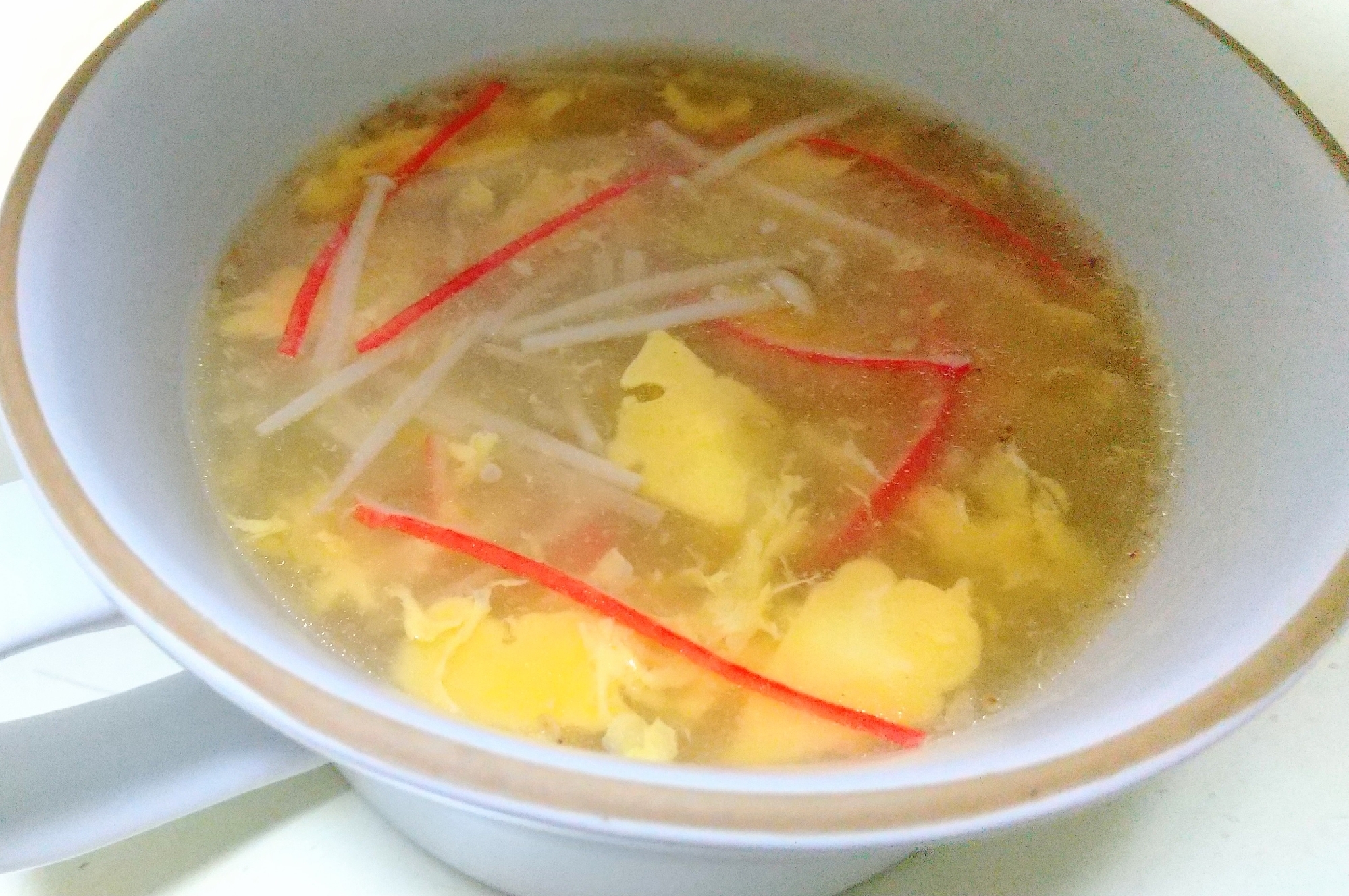 カニカマえのき卵の中華スープ