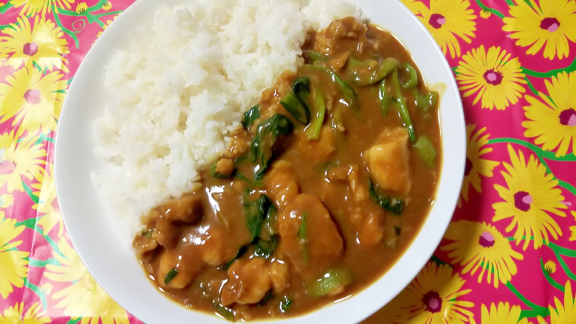 ☆にんにく☆チキンとほうれん草のカレー