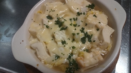 白菜と豆腐とチーズ煮