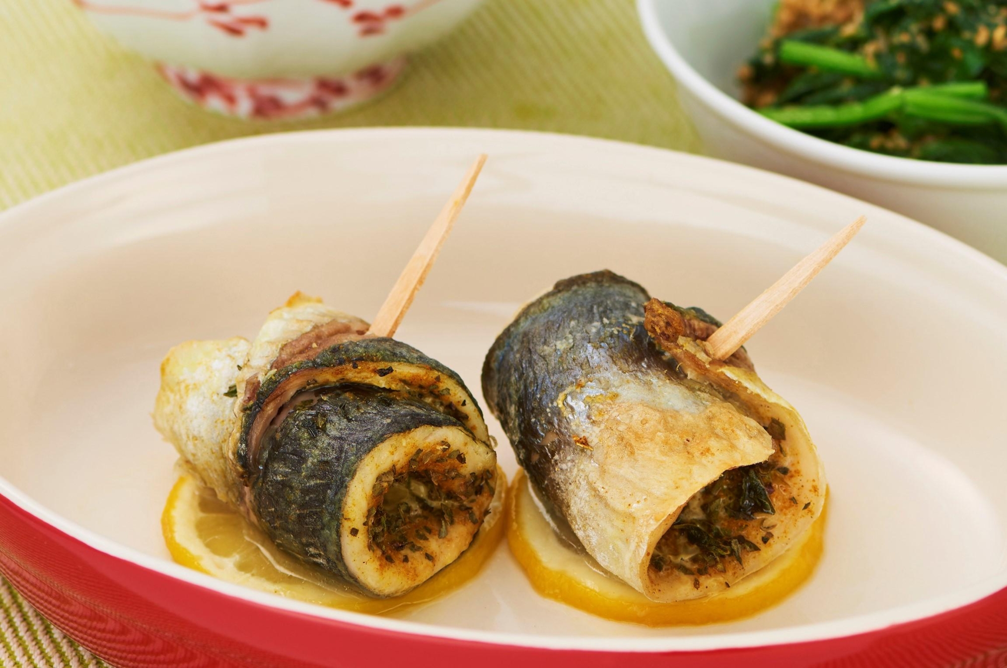スパイス香る!あじのロール焼き
