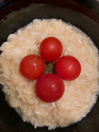 冷やし中華風味の卵の雑炊(おかゆ)