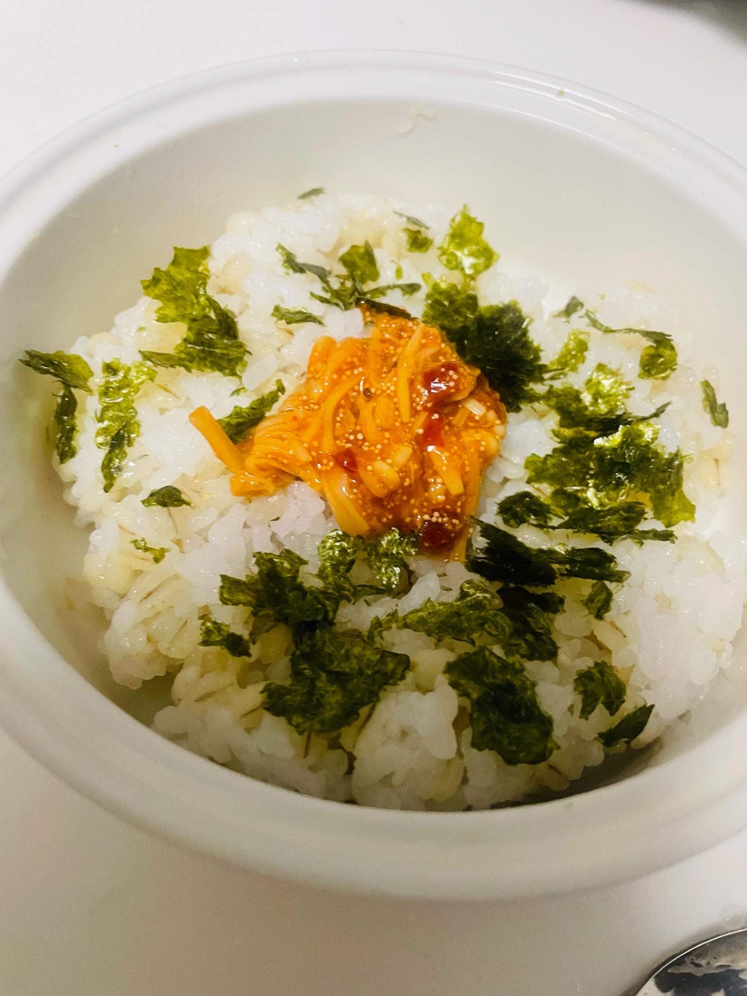 明太なめこの丼