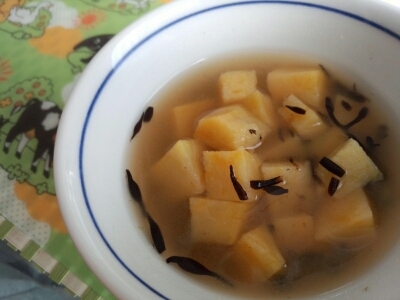 安納芋とひじきのみそ汁☆離乳食