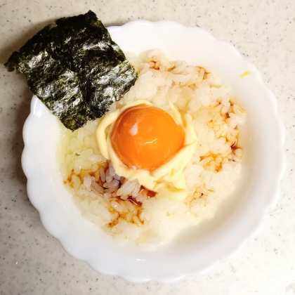 卵かけご飯アレンジ(^^)マヨ醤油TKG♪