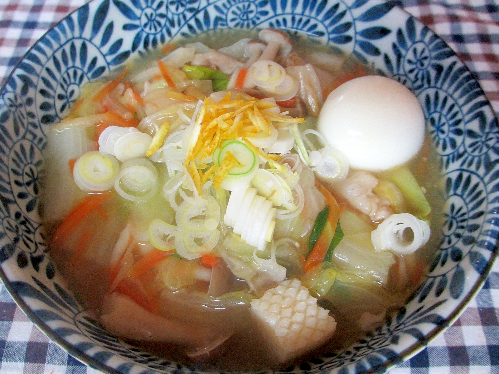 白菜とシーフードミックスのあったかとろみうどん