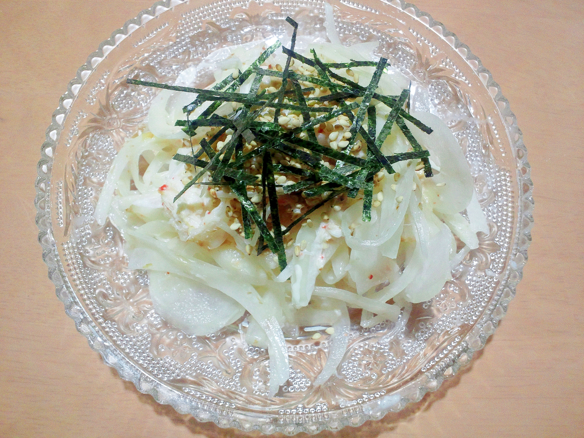 血液サラサラ♪蟹缶と玉葱のあっさりサラダ♪