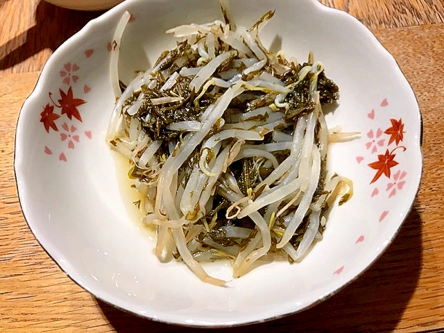 簡単 節約素材のモヤシとアカモクの和えもの レシピ 作り方 By 今日子さんの料理レシピ 楽天レシピ