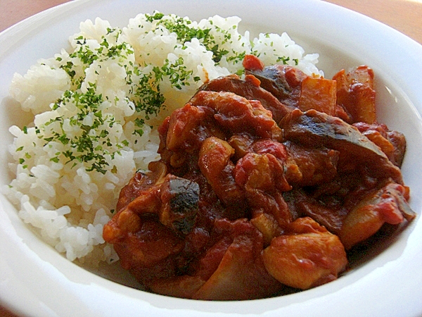 本格的 ナス トマト缶のチキンカレー クミン レシピ 作り方 By ジョン リーバス 楽天レシピ