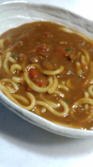 残りカレーうどん