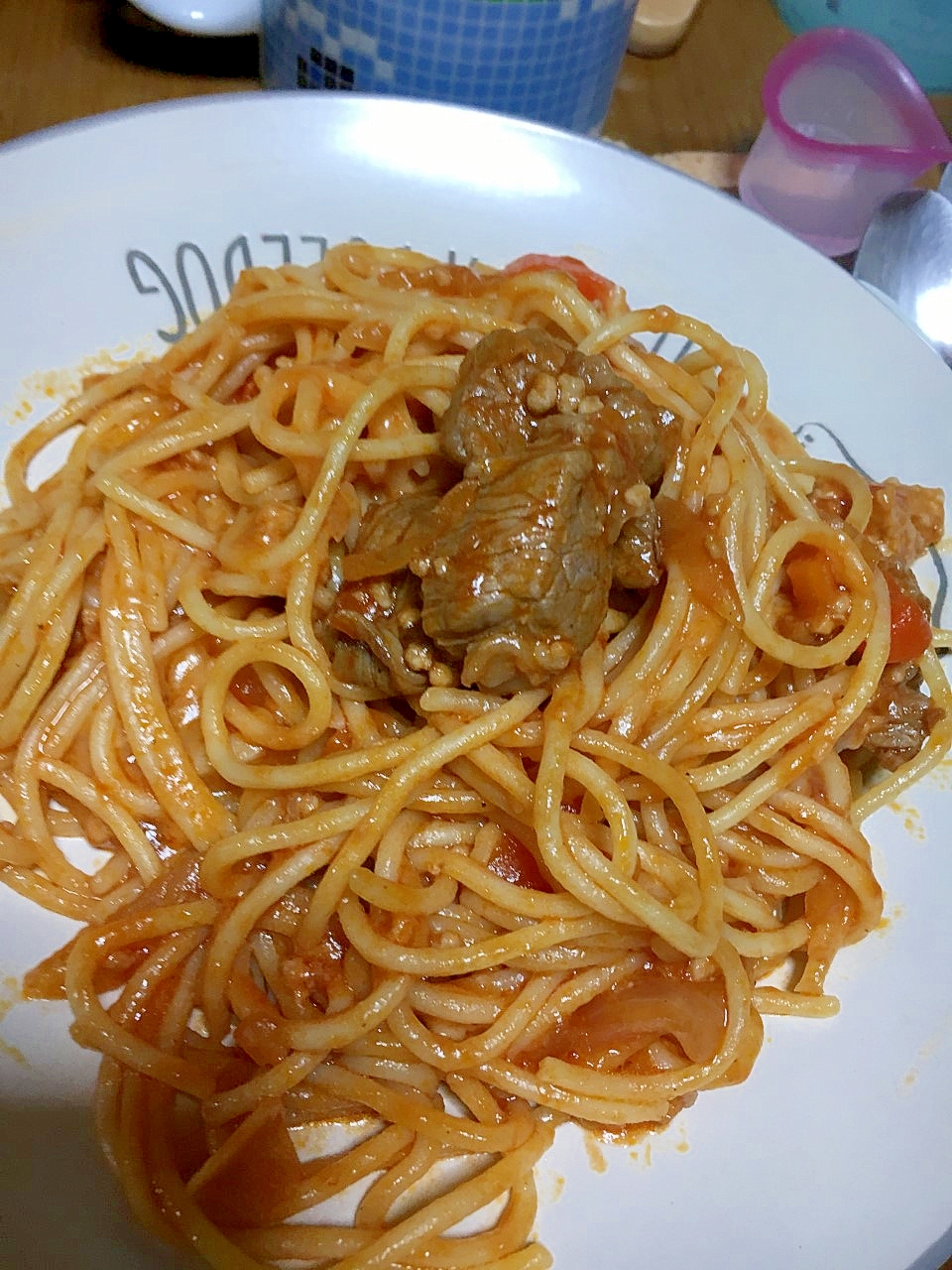 牛肉ごろっとミートパスタ