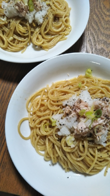 大根おろしとパスタって合うんですね〜。美味しかったです！