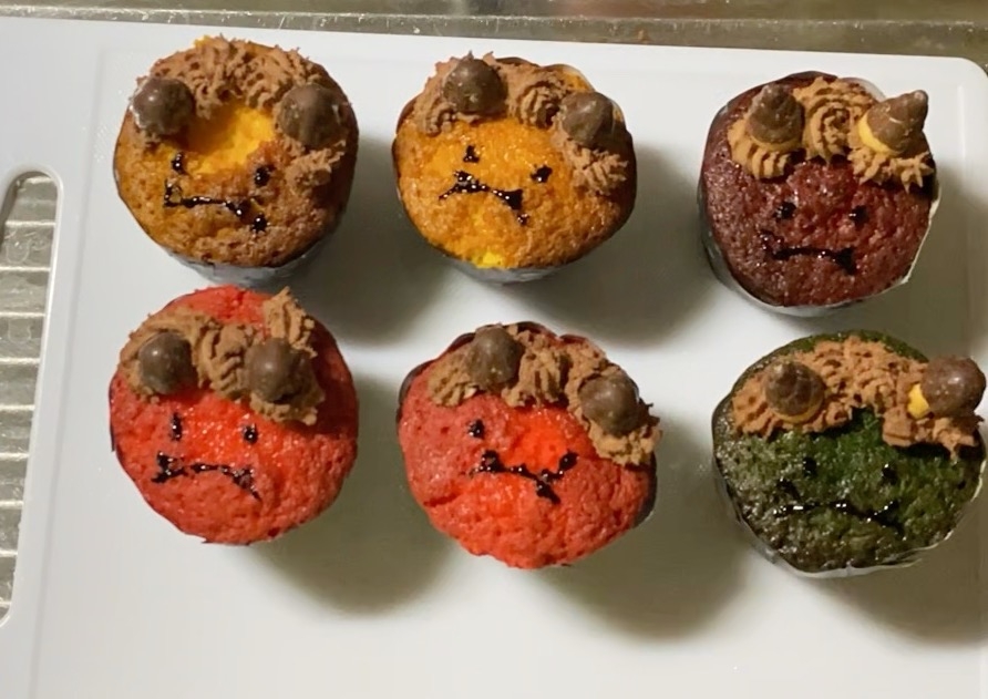 節分鬼のカップケーキ