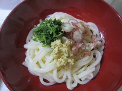 三種の薬味の冷やしうどん レシピ 作り方 By まるっとまる 楽天レシピ