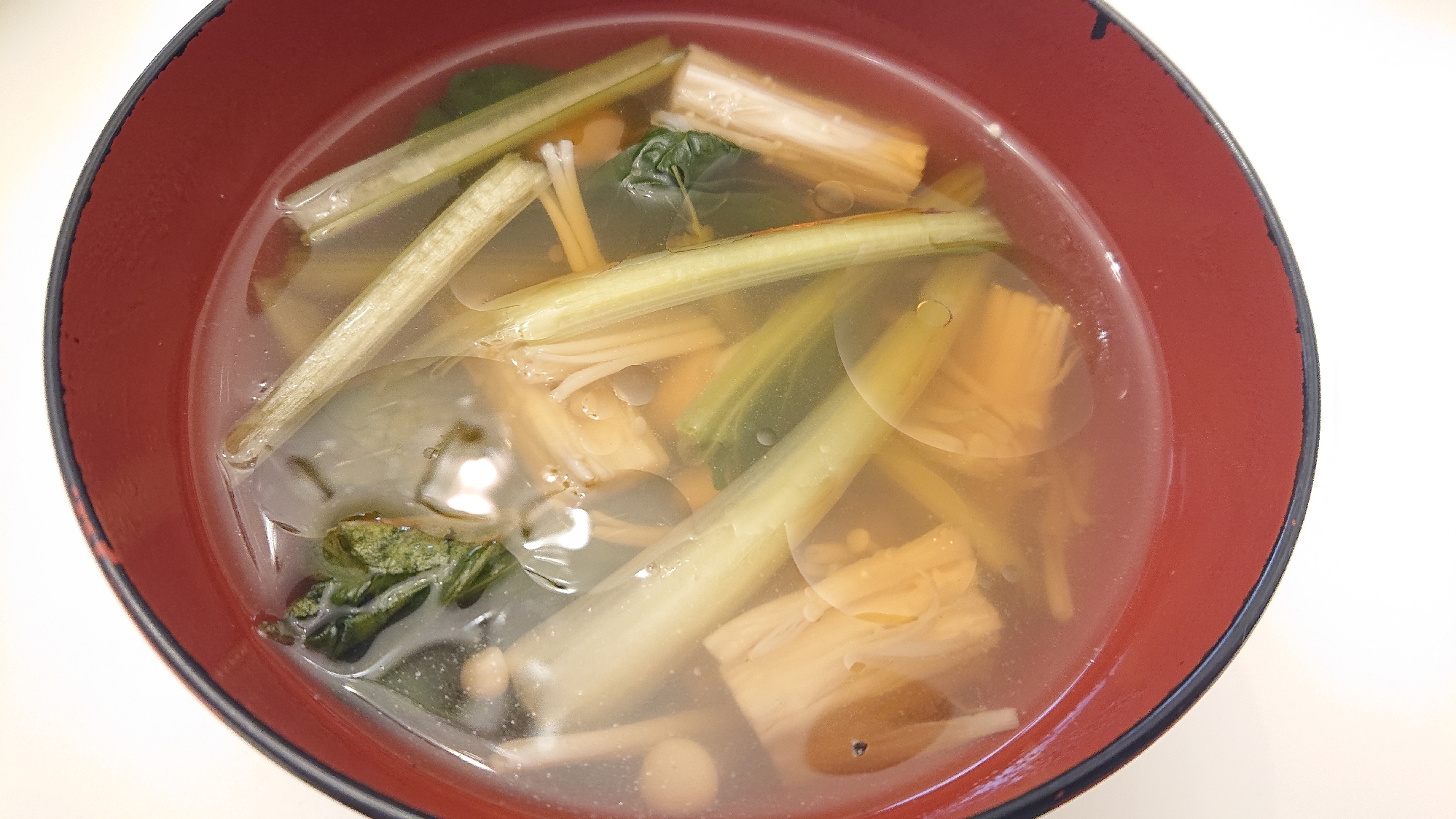 タァサイとえのきの中華スープ