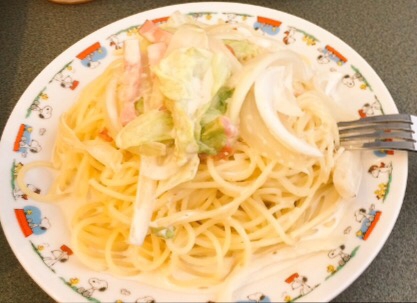 アンチョビクリームパスタ